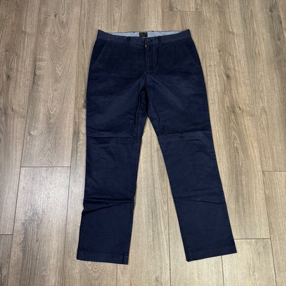 J.Crew 770 Straight-Fit Core Stretch Chino Pants Mens W32 L30 Blue AR886 Twill - Picture 4 of 9
